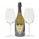 Dom Perignon and Tiffany Crystal Glasses