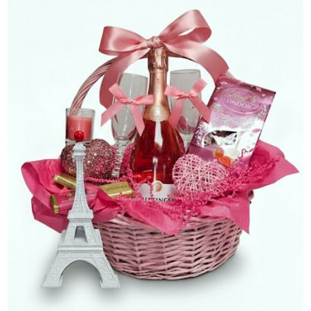 Pink Romance Gift Basket 