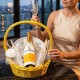Luxurious Veuve Clicquot Wedding Gift Basket with Tableware Set