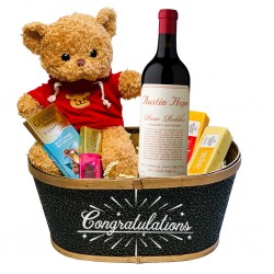 Austin Hope Congratulations Wine Gift Basket