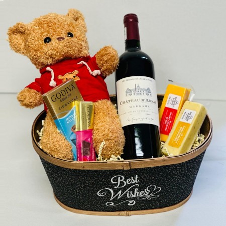 Best Wishes Château d'Arsac Margaux Red Wine Gift Basket Best Wishes Château d'Arsac Margaux Red Wine Gift Basket