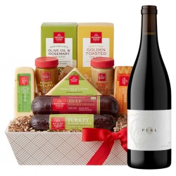 Booker Perl Red Blend Wine And Cheese Gift Basket