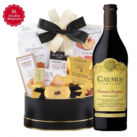  3L Caymus Cabernet Sauvignon Double Magnum Golden Gift Basket