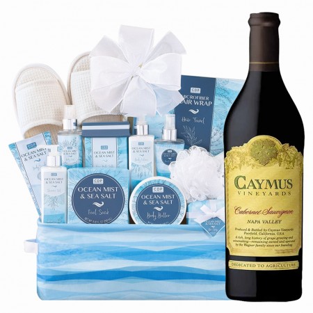 Caymus Cabernet Sauvignon Wine And Spa Gift Basket Caymus Cabernet Sauvignon Wine And Spa Gift Basket