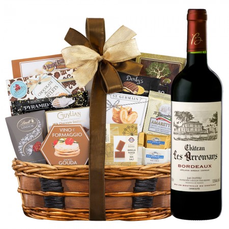 Château les Arromans de Garde Bordeaux Red Wine And Bon Appétit Gift Basket