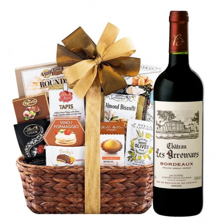 Château les Arromans de Garde Bordeaux Red Wine And Bon Appétit Gift Basket