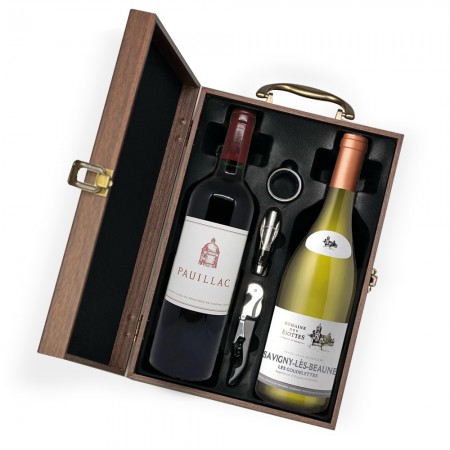 French Red And White Wine Wooden Gift Box - Buy Online French Red And White Wine Wooden Gift Box - Buy Online