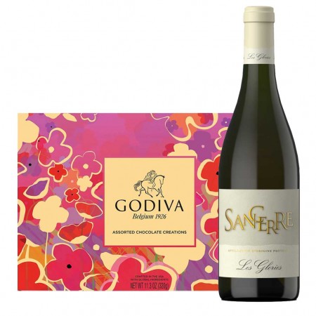 Les Glories Sancerre Wine And Godiva Chocolate Gift Box