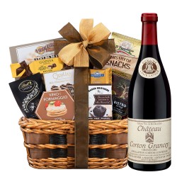 Louis Latour Chateau Corton Grancey Grand Cru French Wine Gift Basket