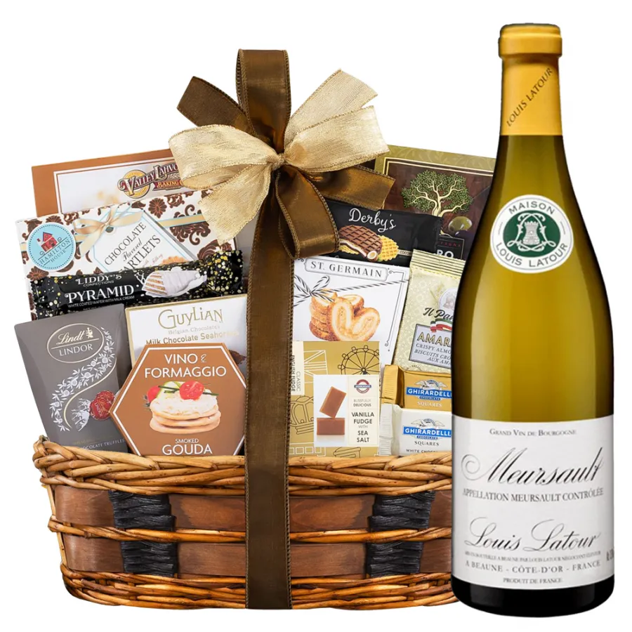 Louis Latour Meursault White Wine Gift Basket