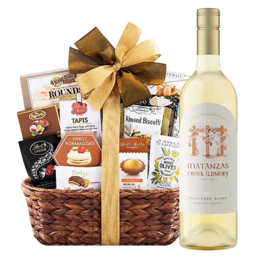Matanzas Creek Sauvignon Blanc And Bon Appetit Gourmet Gift Basket Matanzas Creek Sauvignon Blanc And Bon Appetit Gourmet Gift Basket