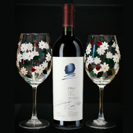 Opus One And Wine Glasses Set Opus One And Wine Glasses Set