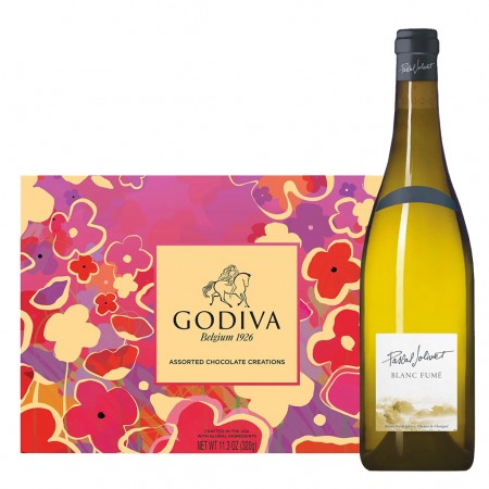 Pascal Jolivet Blanc Fume Wine And Godiva 26pc Chocolate Gift Box Pascal Jolivet Blanc Fume Wine And Godiva 26pc Chocolate Gift Box