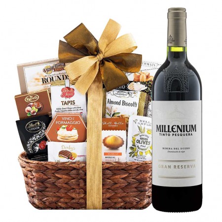 Tinto Pesquera Millenium Red Wine And Bon Appetit Gourmet Gift Basket