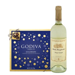 Santa Margherita Pinot Grigio And Godiva 9 Pc Chocolate Truffle Gift Set