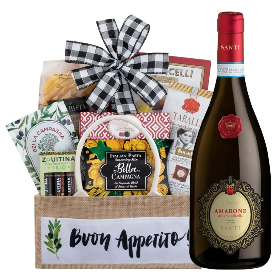 Santi Santico Amarone Della Valpolicella Classico Italian Wine Gift Basket

