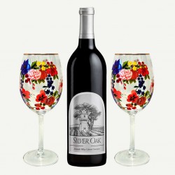 Silver Oak Alexander Valley Cabernet Sauvignon And Wine Glass Set