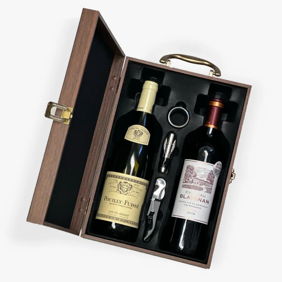 French Red And White Wine Gift Set For Corporate