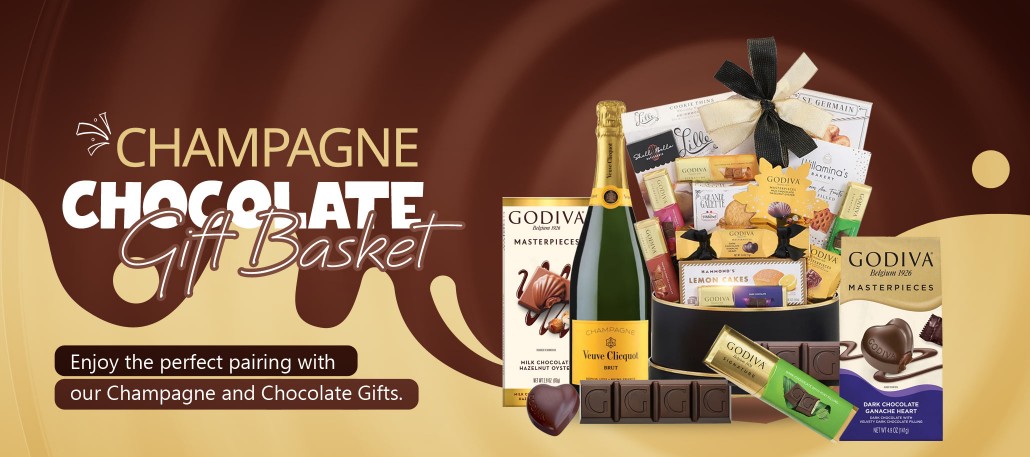 Champagne And Chocolate Gift Baskets