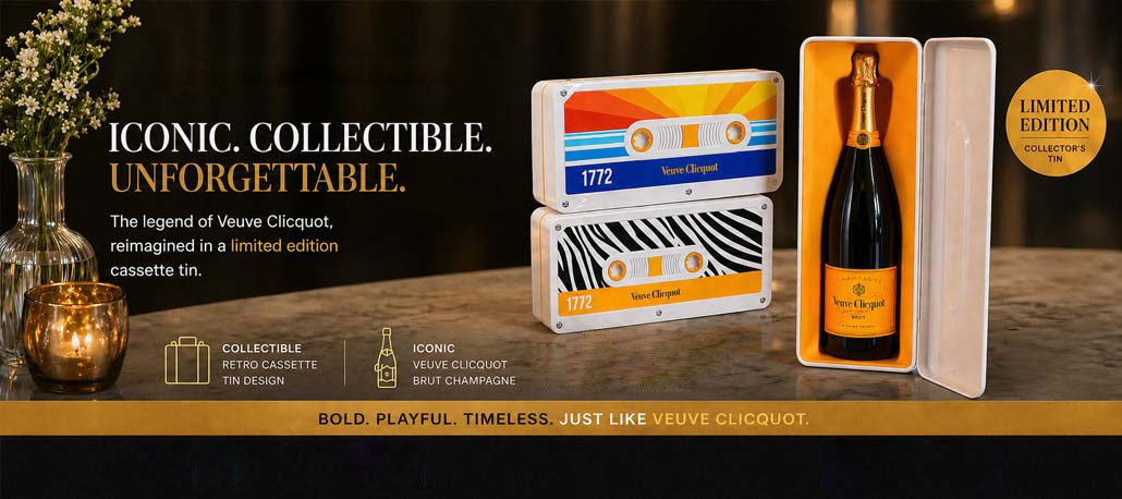 Veuve Clicquot Yellow Label Retro Chic Tape Limited Edition