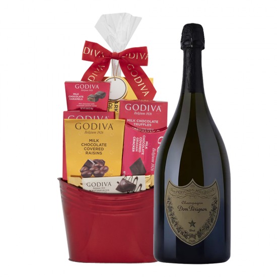 Dom Perignon And Godiva Gift Basket