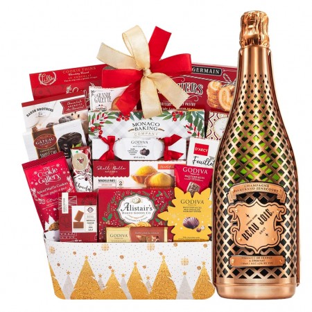 Beau Joie Brut Champagne And Godiva Gift Basket