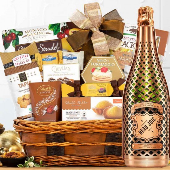 Bon Appetit Gourmet Gift Basket With Beau Joie Champagne Bon Appetit Gourmet Gift Basket With Beau Joie Champagne