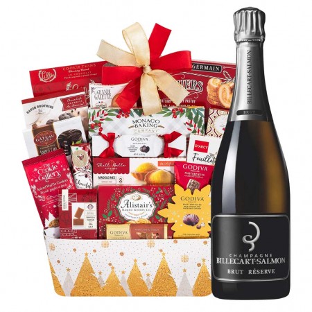 Billecart-Salmon Reserve Champagne And Chocolate Gift Basket