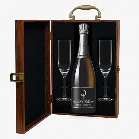 Billecart-Salmon Reserve Champagne and Flutes Gift Set