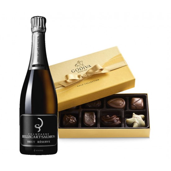 Billecart-Salmon Brut Reserve & Godiva Chocolates Gift Box Billecart-Salmon Brut Reserve & Godiva Chocolates Gift Box