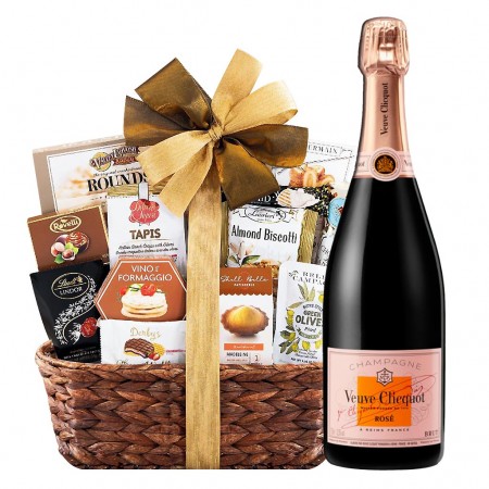 Veuve Clicquot Rose With Bon Appetit Gift Basket