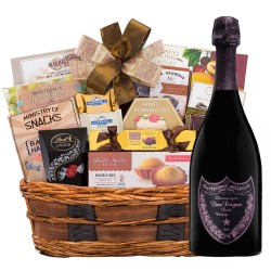 Dom Perignon Rose with Bon Appetit  Gift Basket