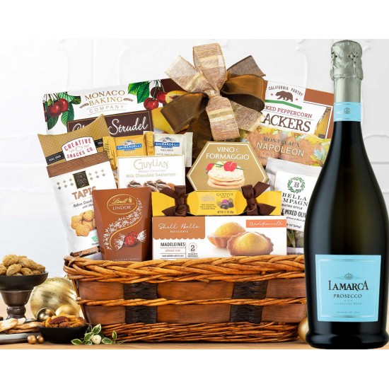 Bon Appetit Gourmet Gift Basket With Lamarca Prosecco Bon Appetit Gourmet Gift Basket With Lamarca Prosecco
