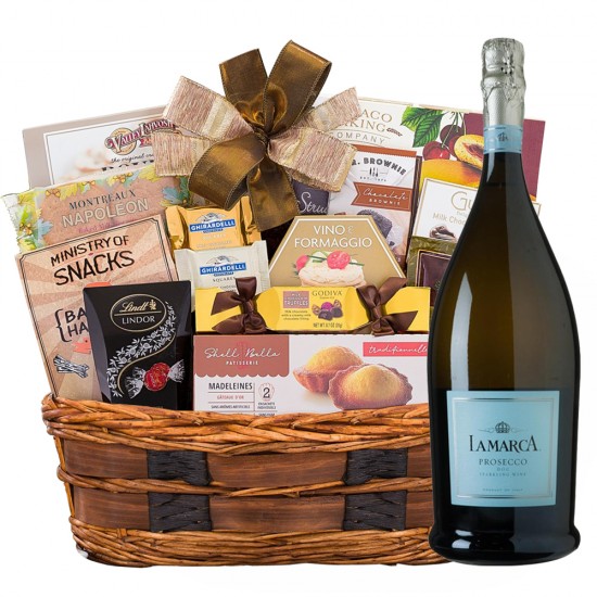 Bon Appetit Gourmet Gift Basket With Lamarca Prosecco Bon Appetit Gourmet Gift Basket With Lamarca Prosecco