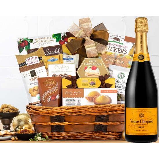 Bon Appetit Gourmet Gift Basket With Veuve Clicquot Bon Appetit Gourmet Gift Basket With Veuve Clicquot