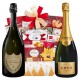  Dom Perignon, Krug Champagne and Godiva Gift Basket