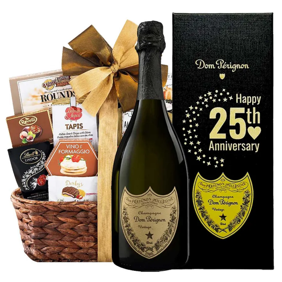 Personalized Dom Perignon Anniversary Gift Basket