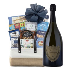 The Gourmet Delight Gift Basket With Dom Perignon Champagne