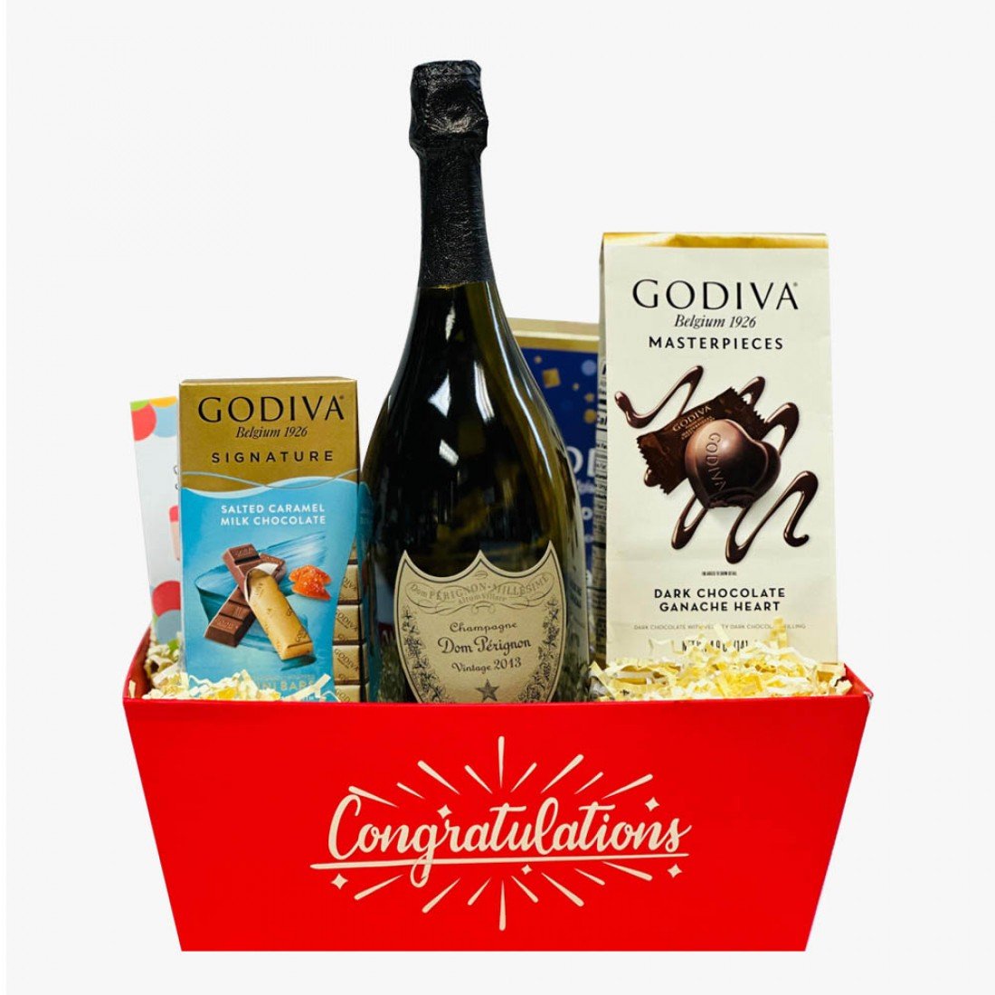 Dom Perignon Champagne Congratulations Gift Basket