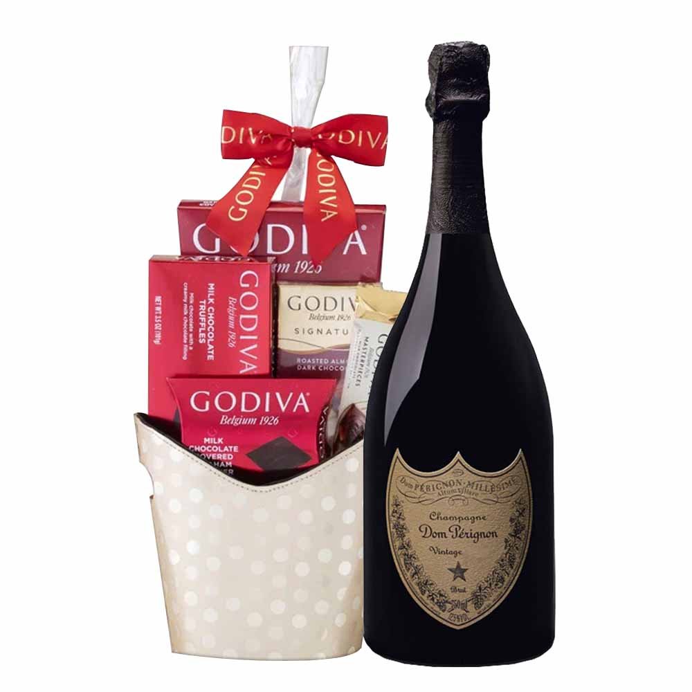 Dom Perignon Champagne & Belgian Chocolates Gift Box - Next Day