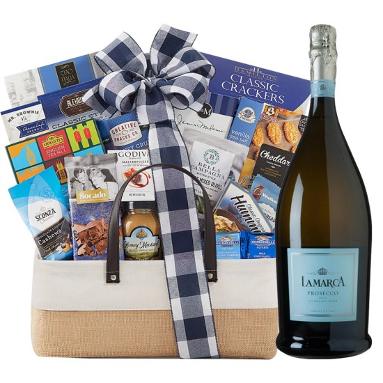 The Gourmet Delight Gift Basket With Lamarca Prosecco The Gourmet Delight Gift Basket With Lamarca Prosecco