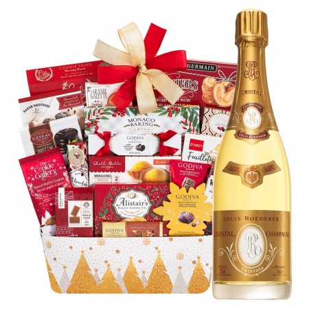 Louis Roederer Cristal With Godiva Chocolate Gift Basket