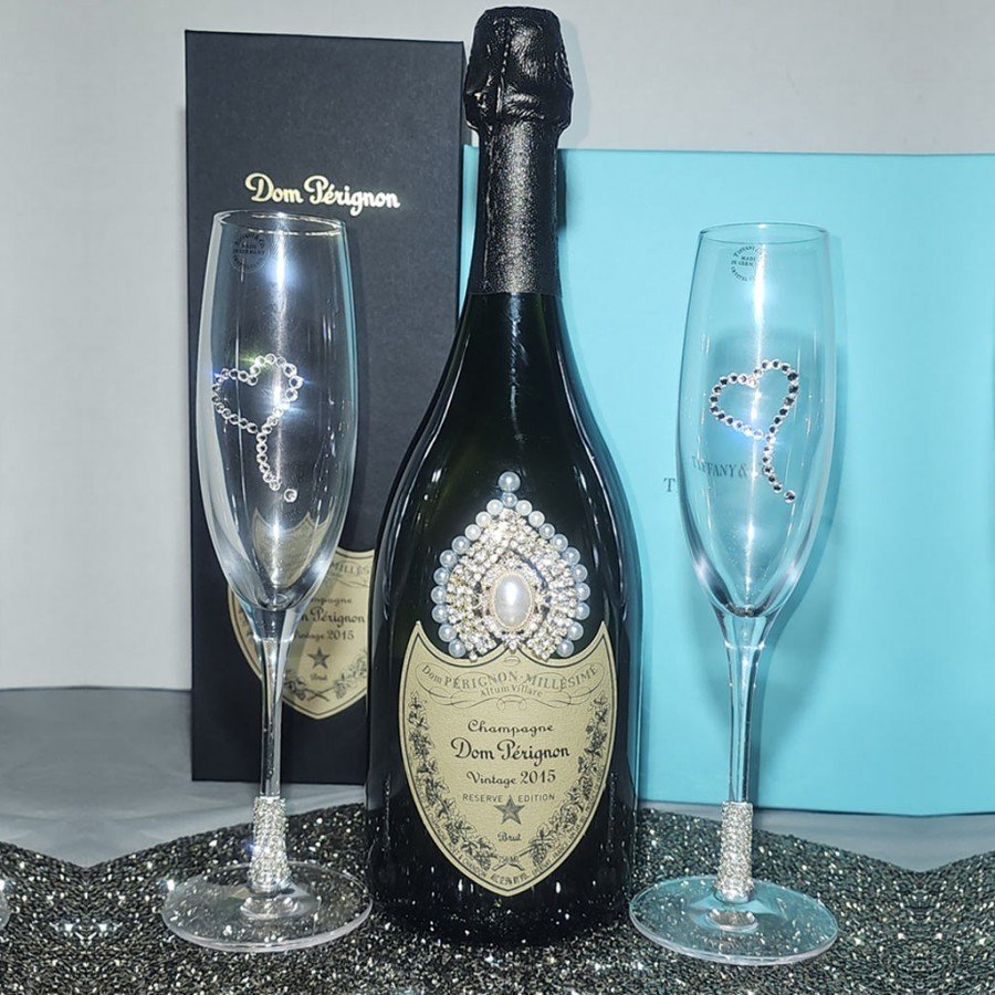 Luxury Dom Perignon Champagne Wedding Gift Set