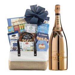 Moet & Chandon Imperial Brut Luminous Bright Night Gourmet Delight Gift Basket