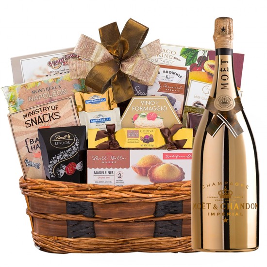 Moet & Chandon Bright Night Luminous Brut Imperial Bon Appetit Champagne Gift Basket Moet & Chandon Bright Night Luminous Brut Imperial Bon Appetit Champagne Gift Basket