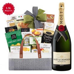 Moet & Chandon Impérial Brut Magnum And Gourmet Delight Gift Basket