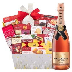 Moet & Chandon Nectar Imperial Rose Champagne Gift Basket