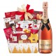 Moet & Chandon Nectar Imperial Rose And Assorted Godiva Chocolates Gift Basket