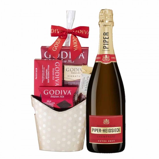 Piper Heidsieck Champagne And Godiva Gift Basket