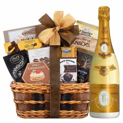 Louis Roederer Cristal Champagne With Bon Appetit Gourmet Gift Basket 